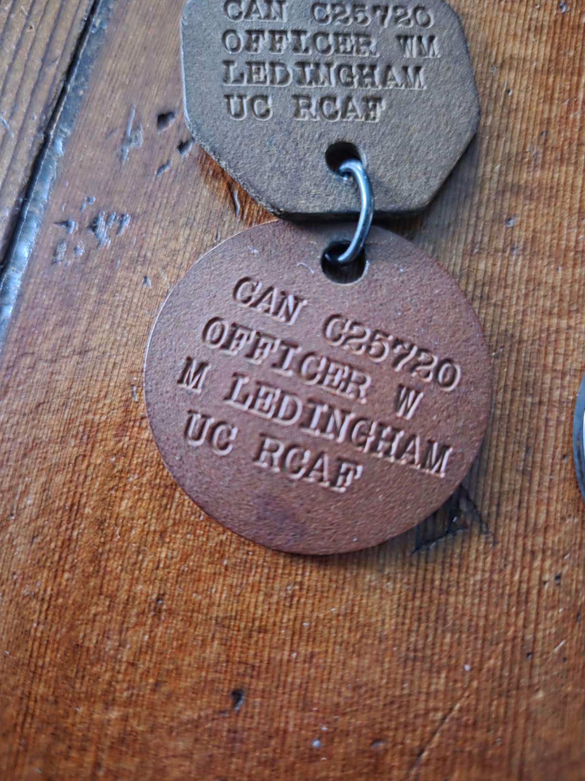 Dog tags that possibly belong to a Winnipeg veteran who died in 1988.