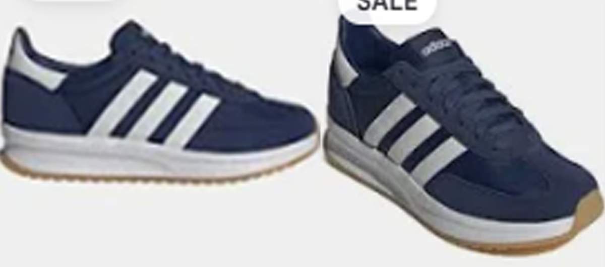 Calgary police have released these photos of some blue adidas running shoes that are similar to the ones worn by a man believed to be involved in a recent violent assault and robbery.