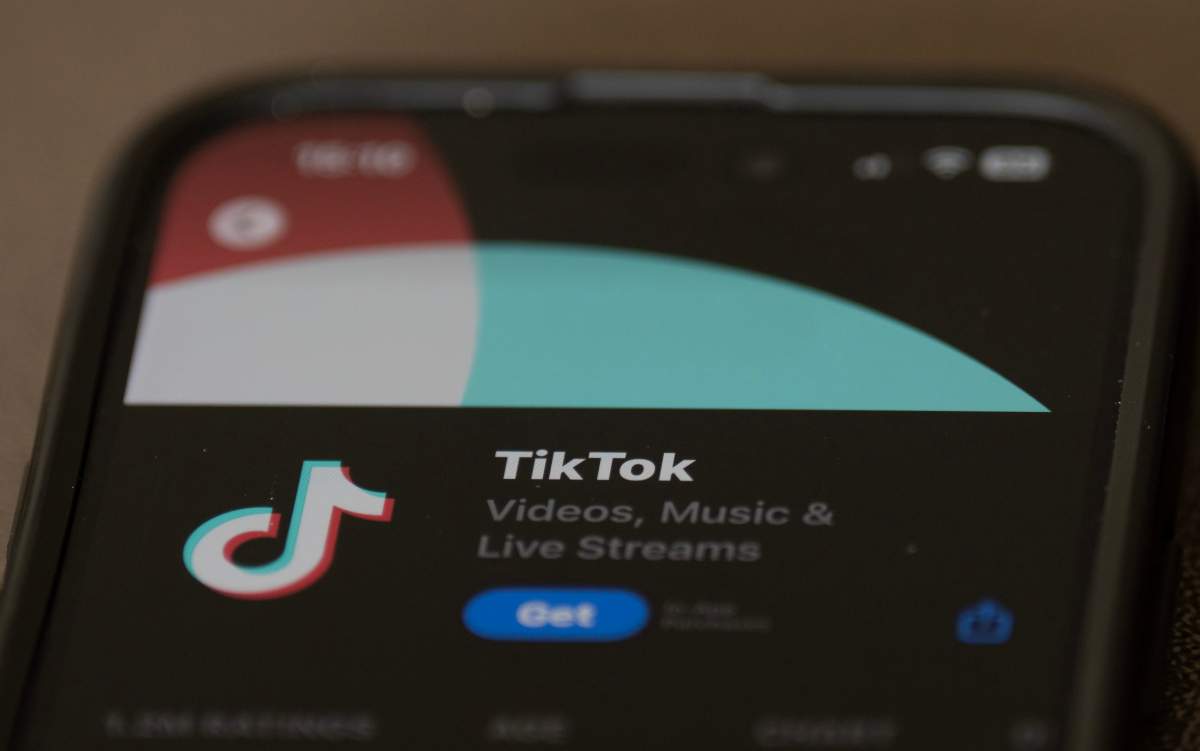 TikTok app displayed on iPhone.