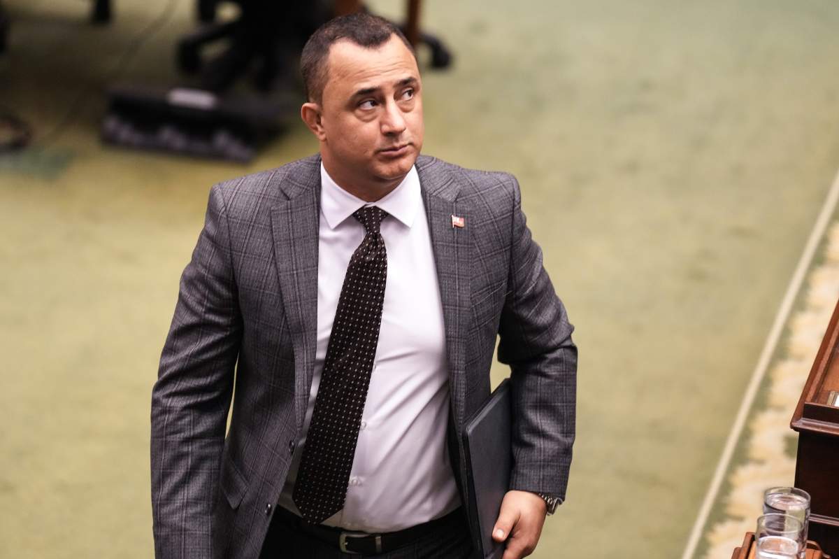 Michael Parsa, Ontario Minister for Children, Community and Social Services, attends the Queens Park Legislature, in Toronto, Monday, Oct. 16, 2023.