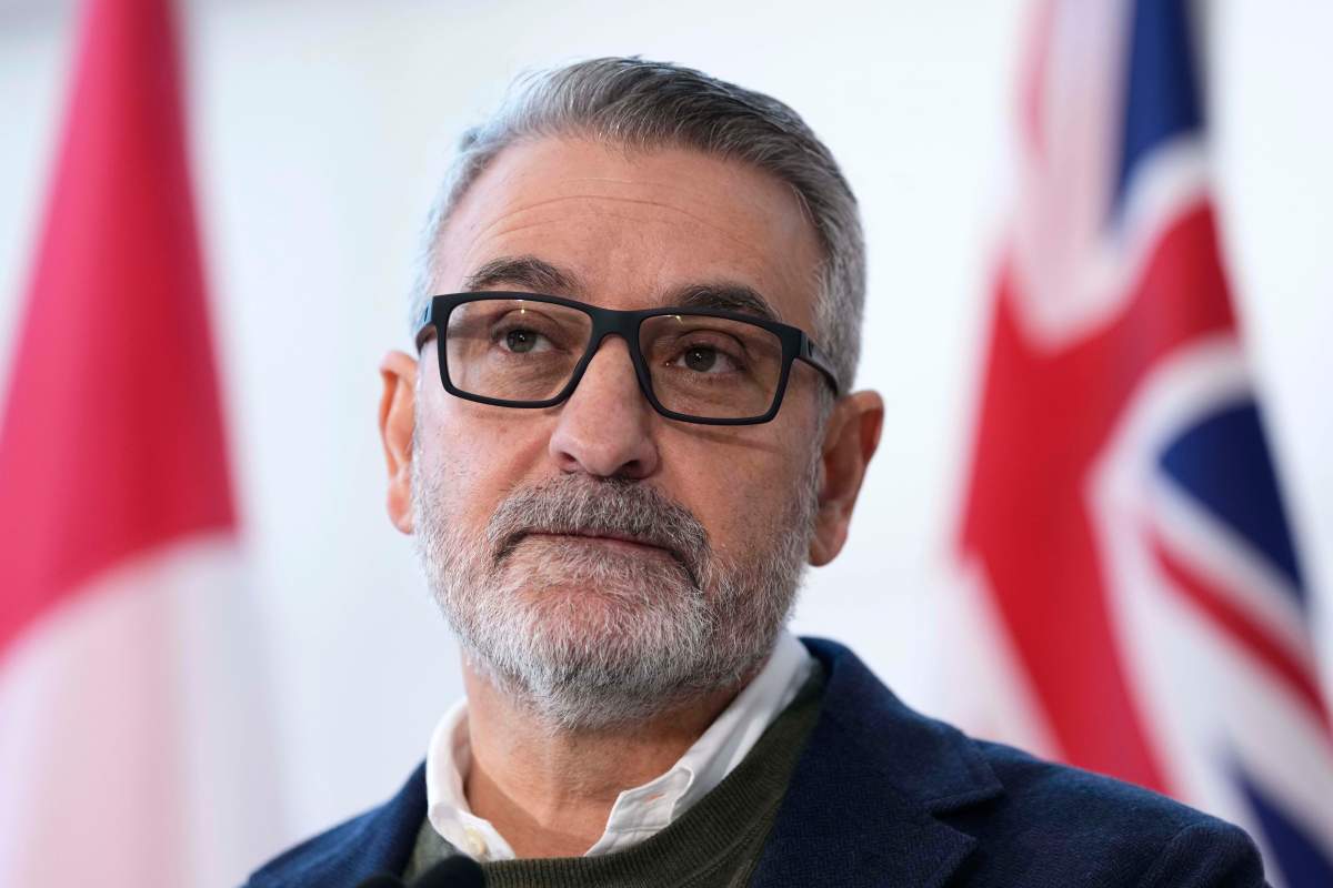 Ontario Education Minister Paul Calandra participates in an announcement at a school in Ottawa, on Friday, Dec. 5, 2025. 