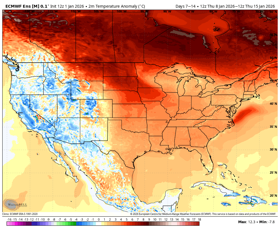 Warmer weather is coming to Canada next week.