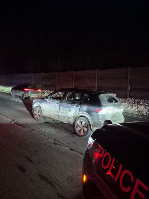 A 23-year-old Kitchener man has been charged with impaired driving after police found him asleep behind the wheel in the middle lane of Highway 403 in Hamilton late Thursday.