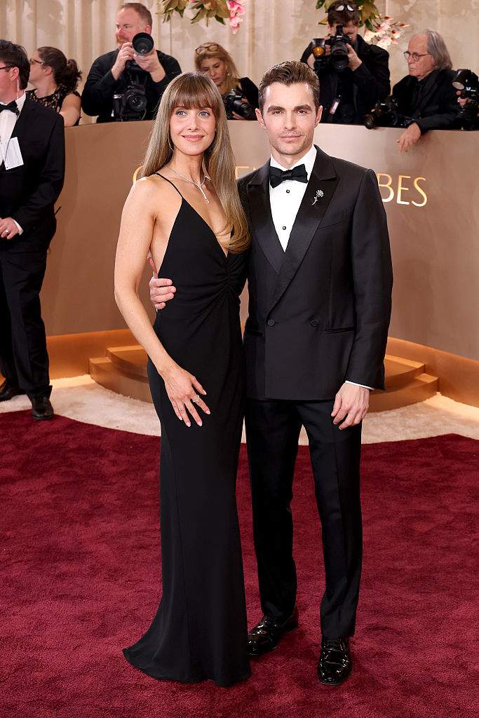 Alison Brie and Dave Franco attend the 83rd Annual Golden Globe Awards.