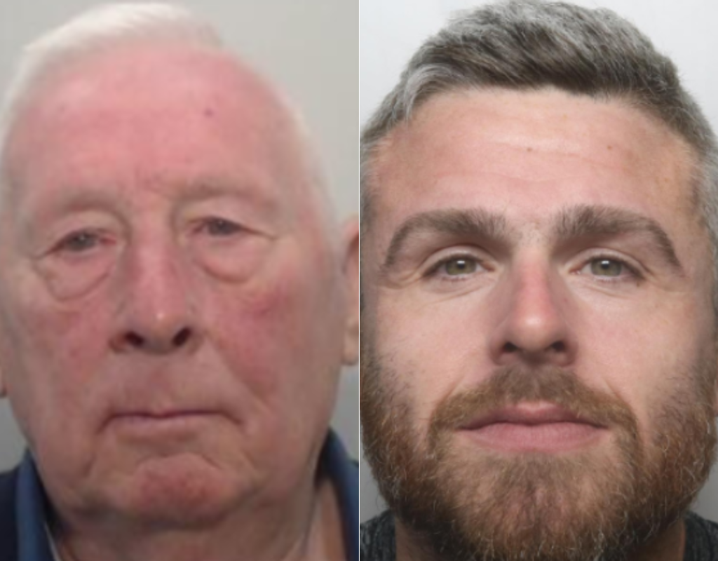 Left, John Spiby, right, his son John Colin Spiby, Jr.