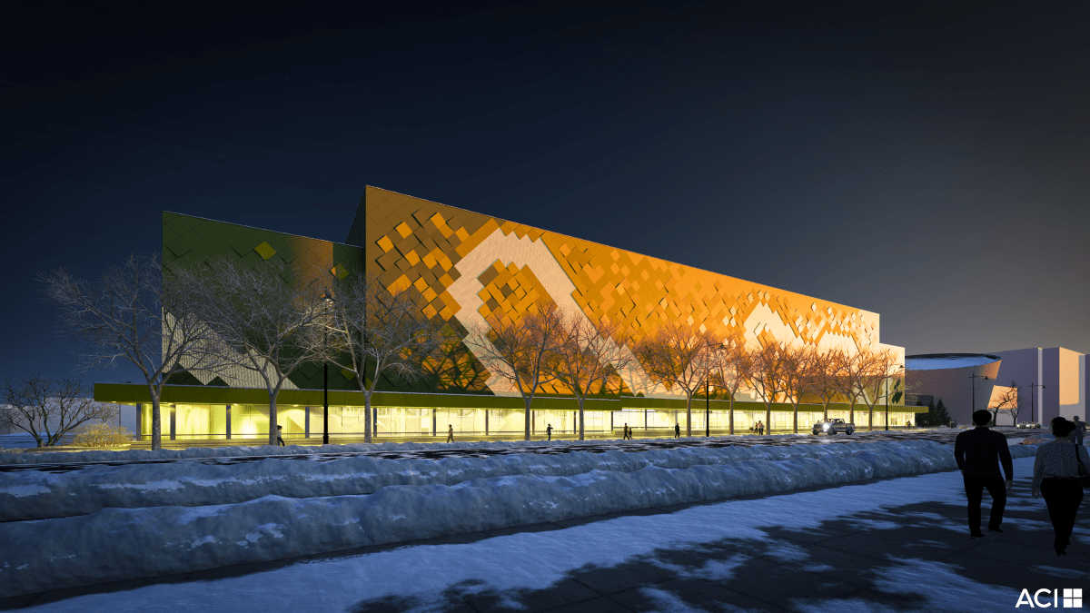 Rendering of renovations planned for the Butterdome (Universiade Pavilion) on the University of Alberta campus in Edmonton, Alta.