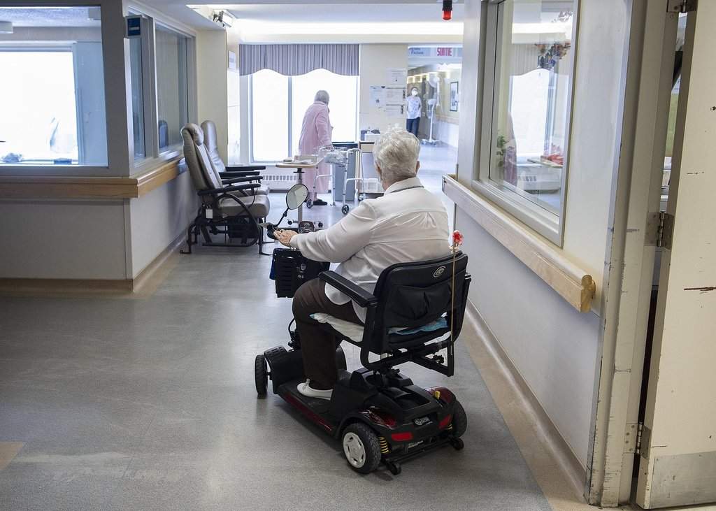 Residents are shown at Idola St-Jean long-term care home in Laval, Que., Friday, Feb. 25, 2022. THE CANADIAN PRESS/Graham Hughes
The Canadian Press.