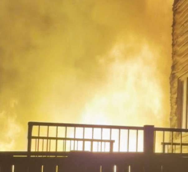 The Calgary fire departments says nine people were evacuated from the two homes affected by the early morning fire.