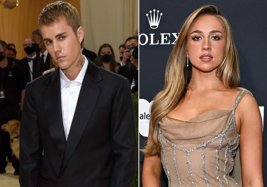 (L-R:) Justin Bieber attends The Metropolitan Museum of Art's Costume Institute benefit gala on Monday, Sept. 13, 2021 and Tate McRae attends Time100 Next at Pier 59 on Thursday, Oct. 30, 2025.