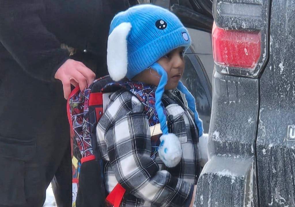 Liam Ramos detained by ICE in Columbia Heights, Minnesota.