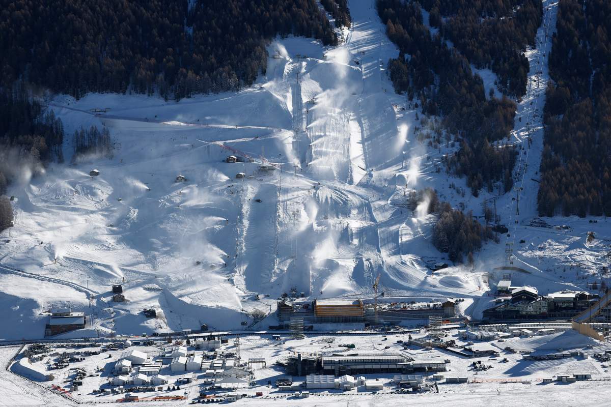 A view of the Snowboarding and Freestyle Skiing events in Livigno, Italy.