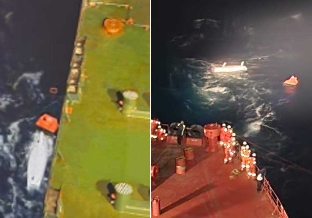 Benoit Bourguet was rescued was rescued after his boat capsized in the Atlantic Ocean east of Puerto Rico.