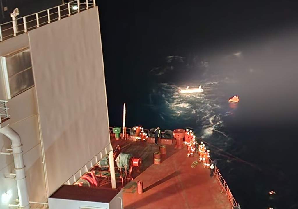 Benoit Bourguet was rescued was rescued after his boat capsized in the Atlantic Ocean east of Puerto Rico.