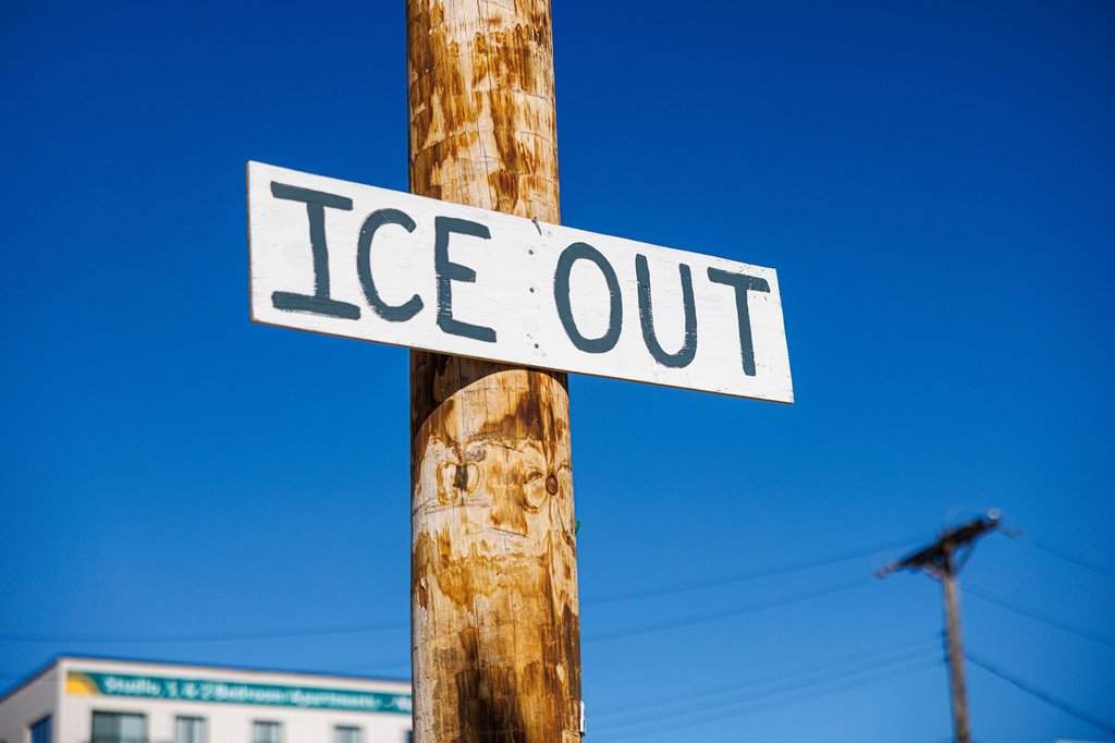 Demonstrators gathered in downtown Montreal to protest U.S. immigration enforcement after the deaths of two Americans during federal operations in Minneapolis. 