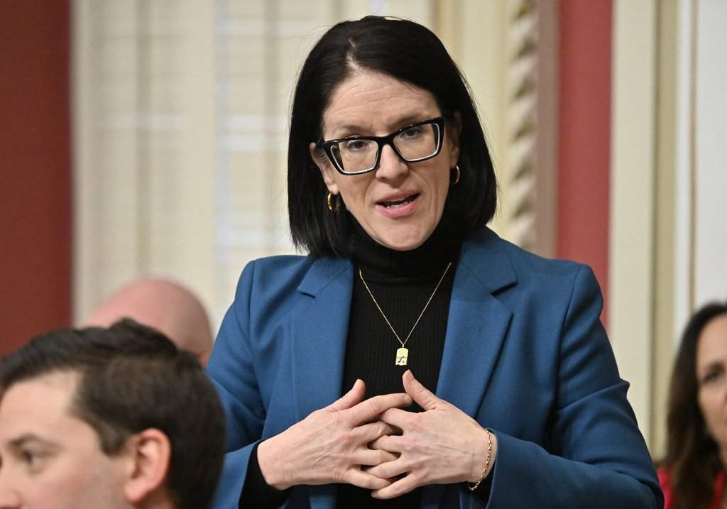 Quebec Education Minister Sonia Lebel responds to the Opposition during question period at the legislature in Quebec City, Thursday, Feb. 5, 2026. THE CANADIAN PRESS/Jacques Boissinot.