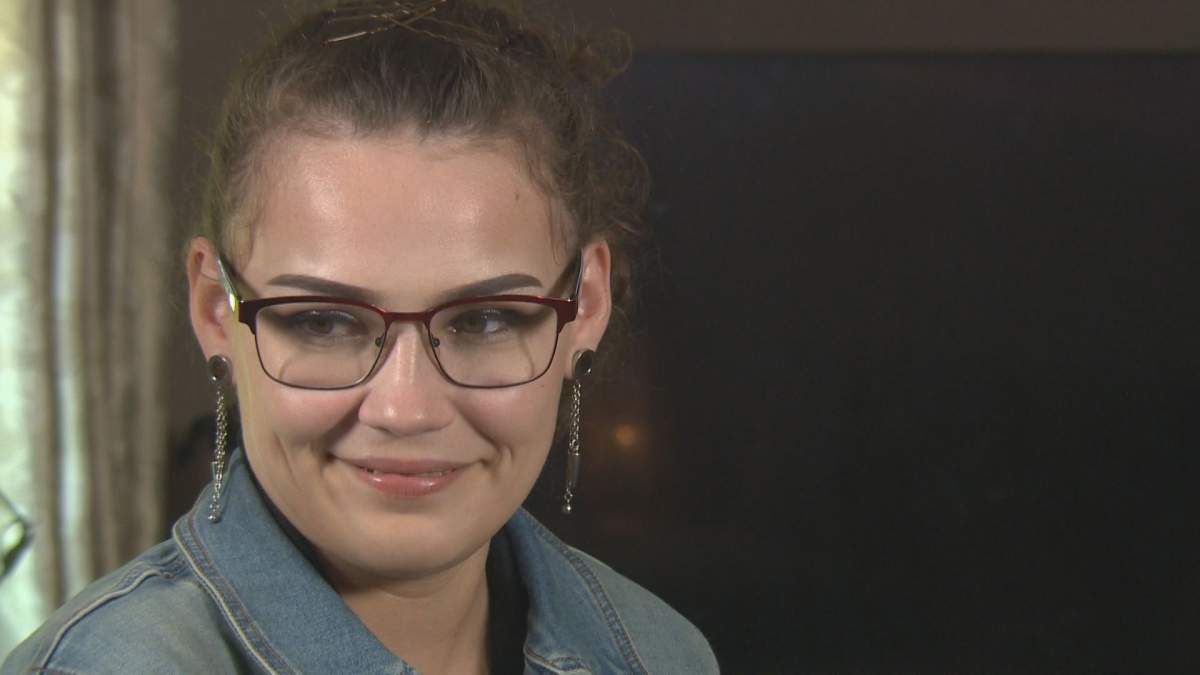 Cambria Harris says she finds healing in creating art and sewing ribbon skirts.