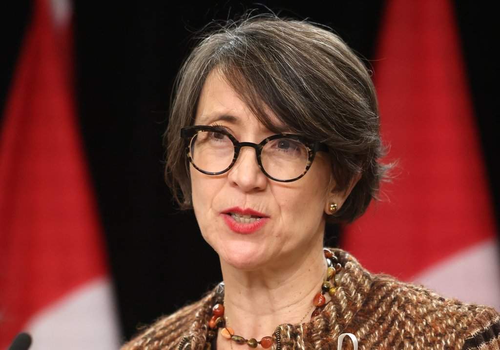 Gun control advocate and survivor of the1989 École Polytechnique massacre Nathalie Provost speaks at a press conference on new measures to strengthen gun control in Ottawa on Thursday, Dec. 5, 2024.