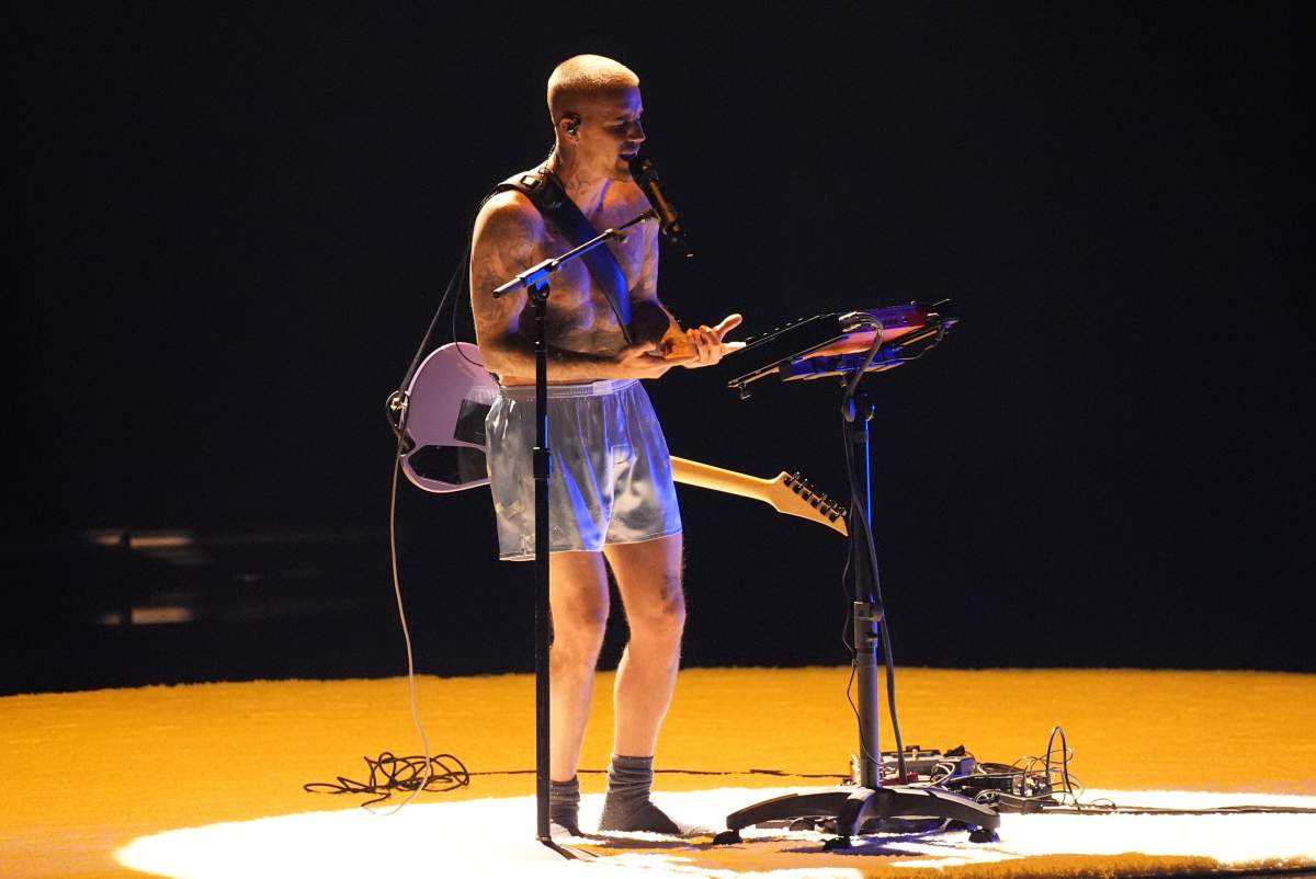 Justin Bieber performs 'Yukon' during the 68th annual Grammy Awards on Sunday, Feb. 1, 2026, in Los Angeles.