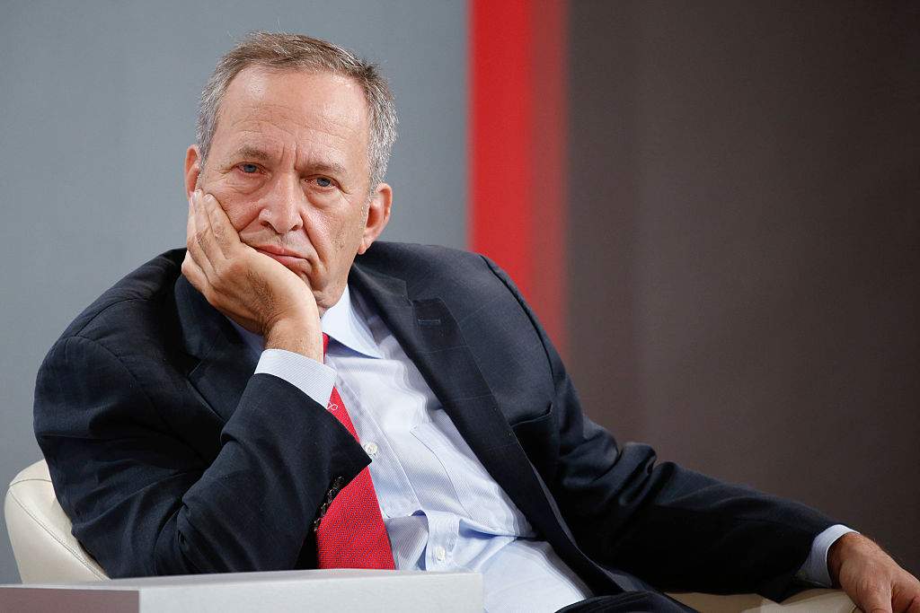 FILE - Larry Summers pauses during a session on day two of the World Economic Forum in Davos, Switzerland, on Thursday, Jan. 22, 2015.