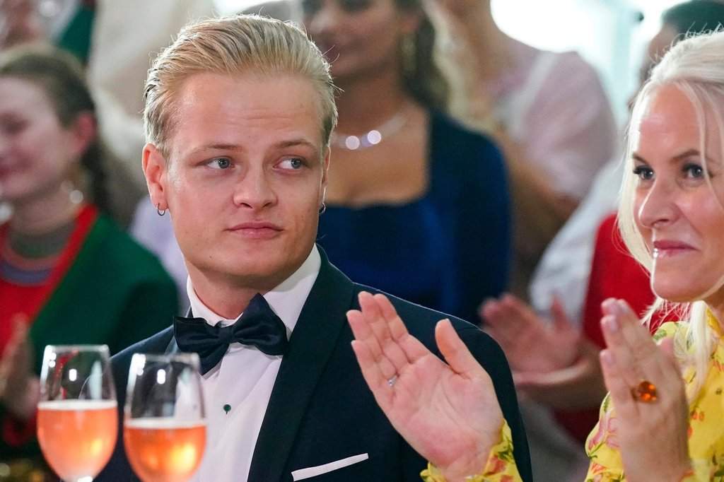 Norway's Marius Borg Hoiby and Crown Princess Mette-Marit in Oslo, June 16, 2022.