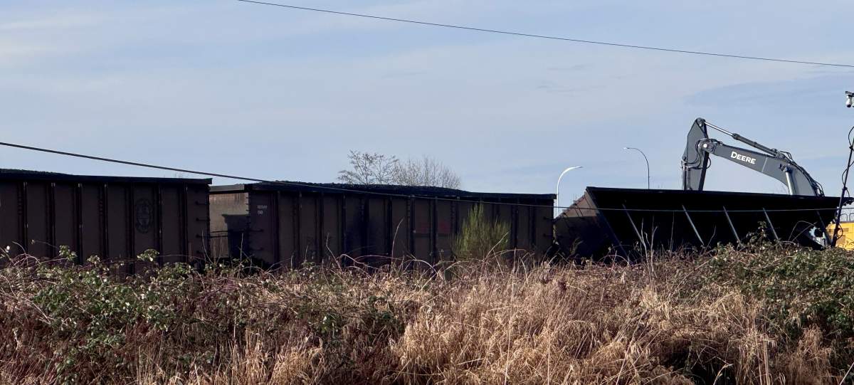 A train derailment in Delta happened on Thursday night.