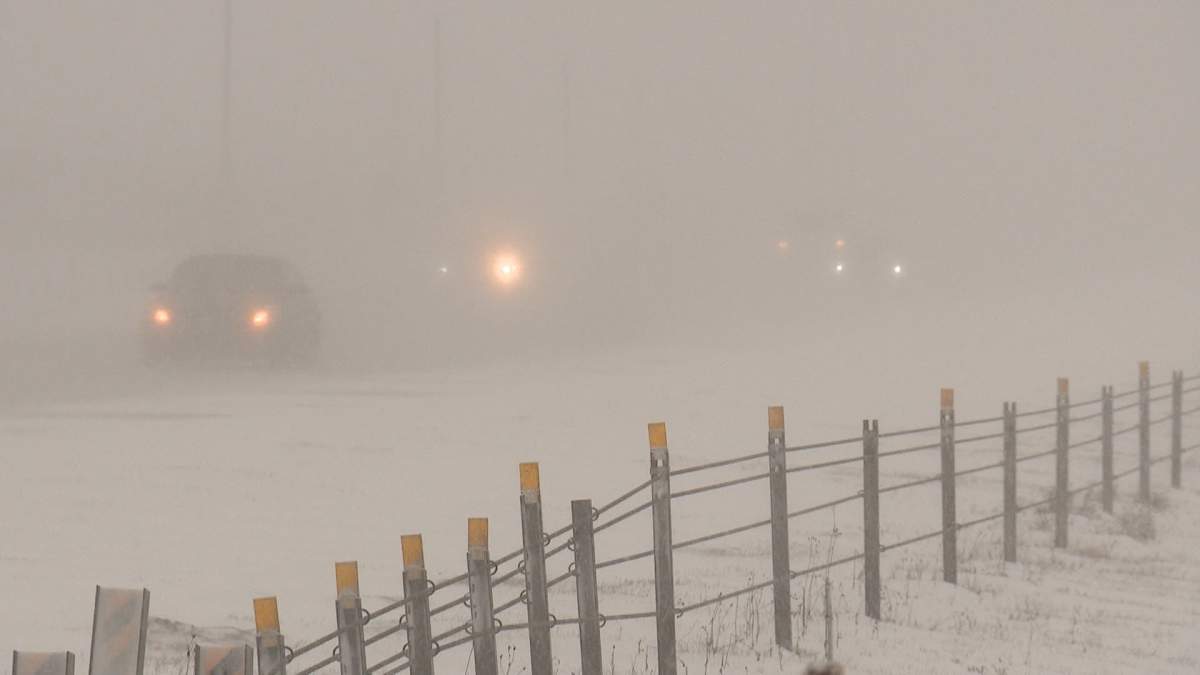 Heavy snow and blowing snow made for some treacherous driving conditions in both Calgary and Edmonton on Tuesday.