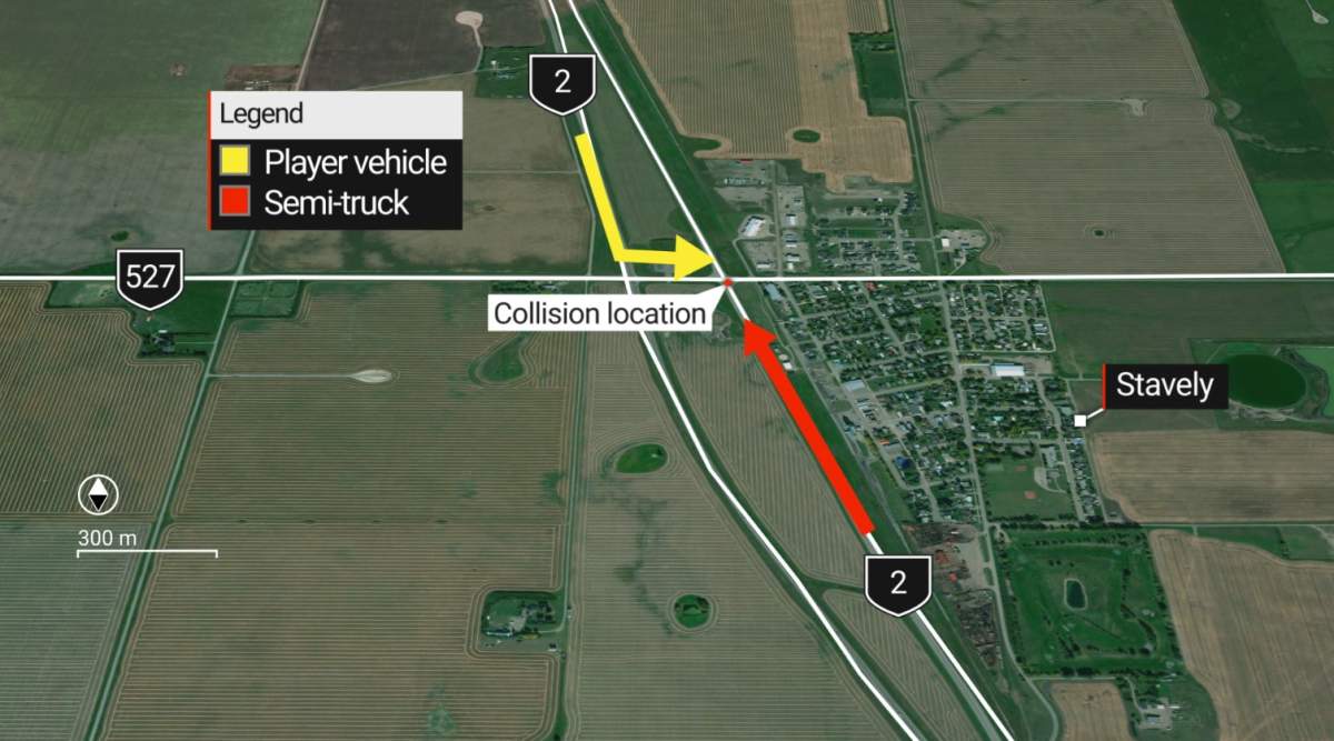 The Alberta government said it will be conducting a review of the intersection in Stavely, where three junior hockey players were killed in a crash on Monday.