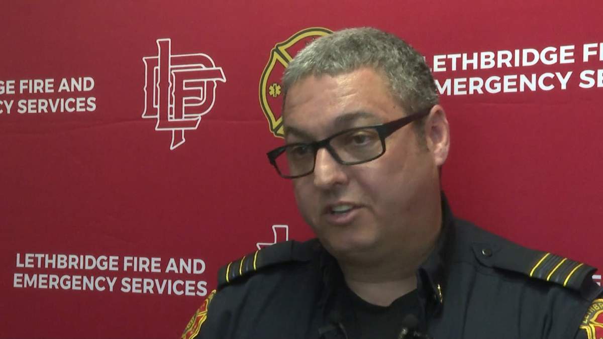 Troy Hicks, Chief Fire Marshall with Lethbridge Fire and Emergency Services. described the wildfire danger in his city as "through the roof."