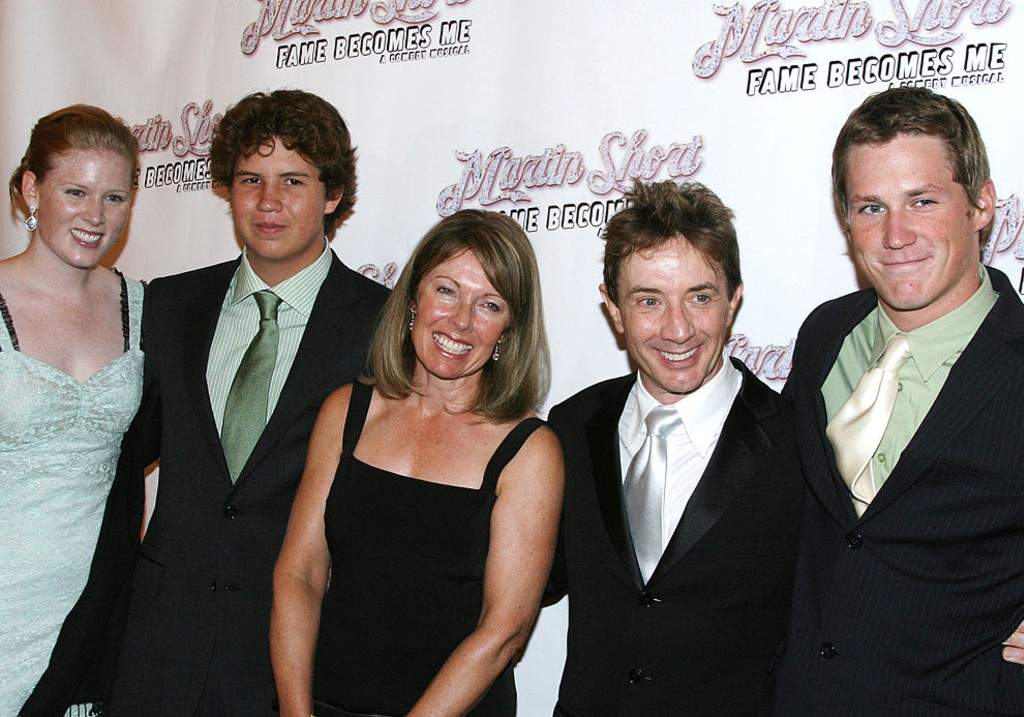 Martin Short, wife Nancy Dolman, and kids Katherine, Henry and Oliver.
