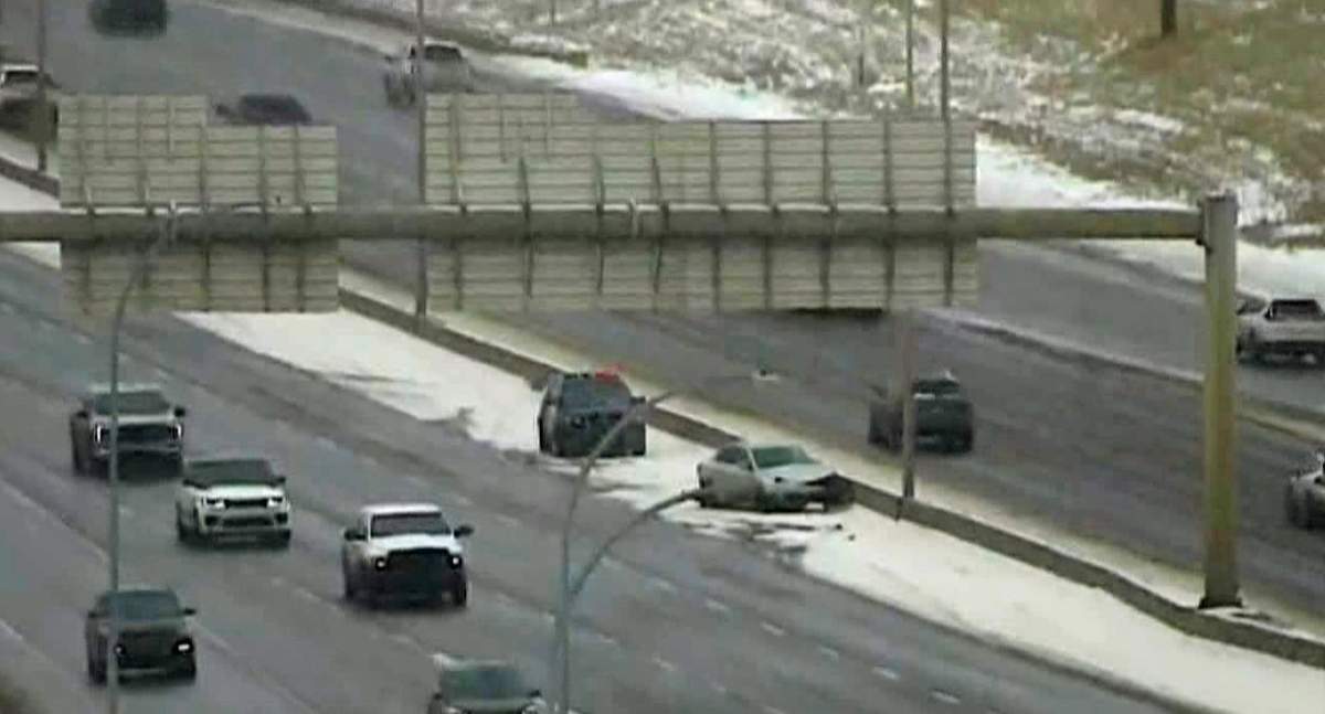 The six centimetres or more of snow that fell in Calgary overnight made for a nasty morning commute.