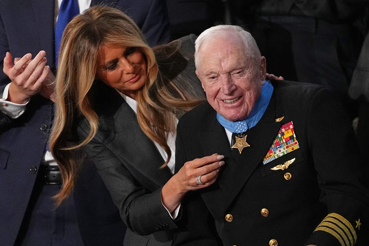 Royce Williams and Melania Trump