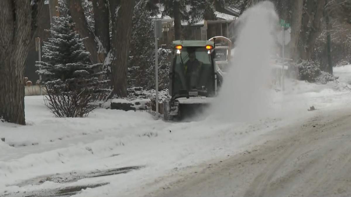 Snowfall warnings have been issued across a large swath of southern Alberta, with up to 30 cm of snow expected in some areas before the storm system moves through overnight.