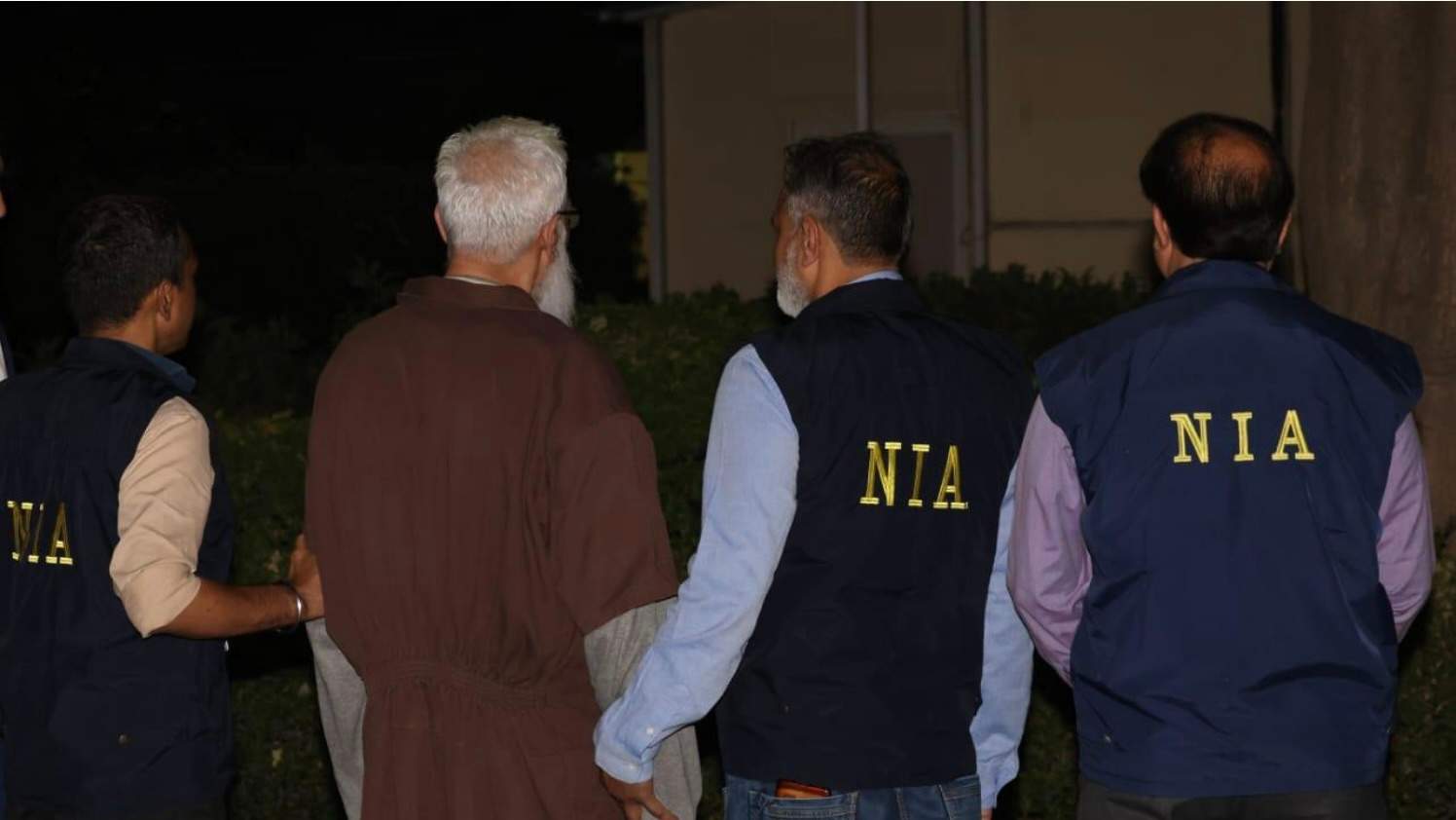 India’s National Investigative Agency with Tahawwur Rana Hussain following his extraditiom from the U.S.