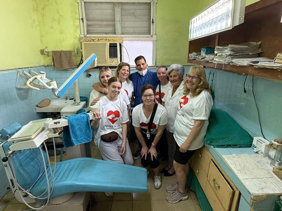 Together for Cuba volunteers at a medical clinic on the Caribbean nation.