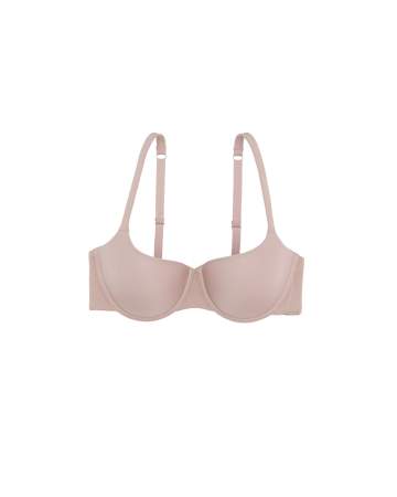 Lightly lined flexible demi bra