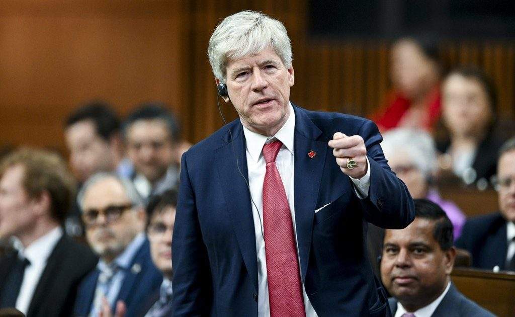 Minister of Energy and Natural Resources Tim Hodgson rises during Question Period in the House of Commons on Parliament Hill in Ottawa, on Thursday, March 26, 2026. THE CANADIAN PRESS/Spencer Colby.