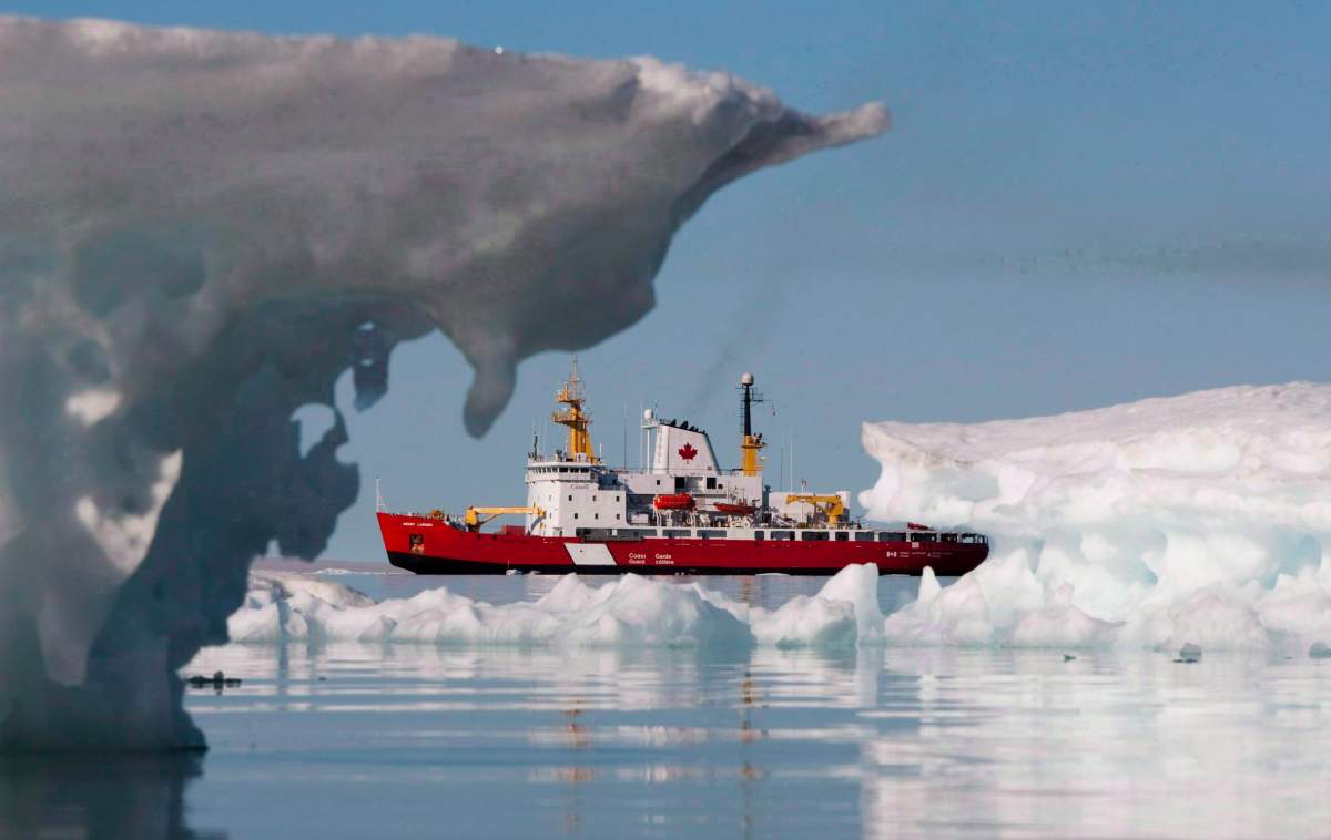 The Canadian Coast Guard's medium icebreaker Henry Larsen is seen in Allen Bay during Operation Nanook, in Nunavut. THE CANADIAN PRESS/Sean Kilpatrick