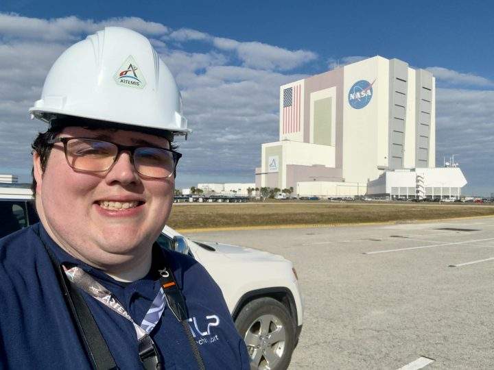 Zachary Aubert at The Kennedy Space Center in Florida.