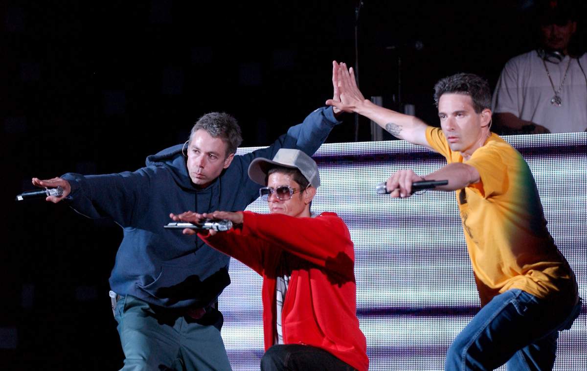Beastie Boys perform on stage