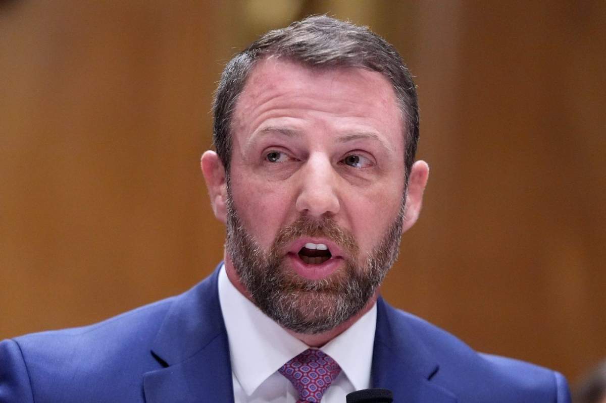 Sen. Markwayne Mullin, R-Okla., President Donald Trump's pick for Homeland Security secretary, testifies during Senate Committee on Homeland Security and Governmental Affairs hearing, Wednesday, March 18, 2026 on Capitol Hill in Washington.