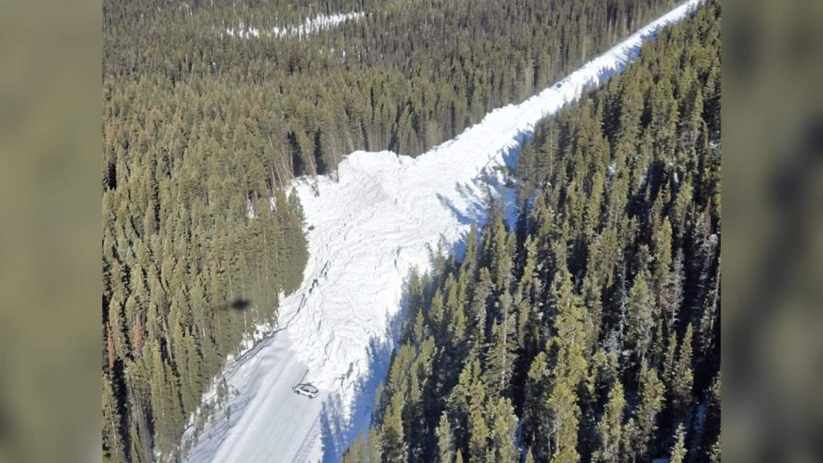 A Parks Canada official describes the huge avalanche as the "largest amount of debris that we've had on one of the highways in a long period of time. "