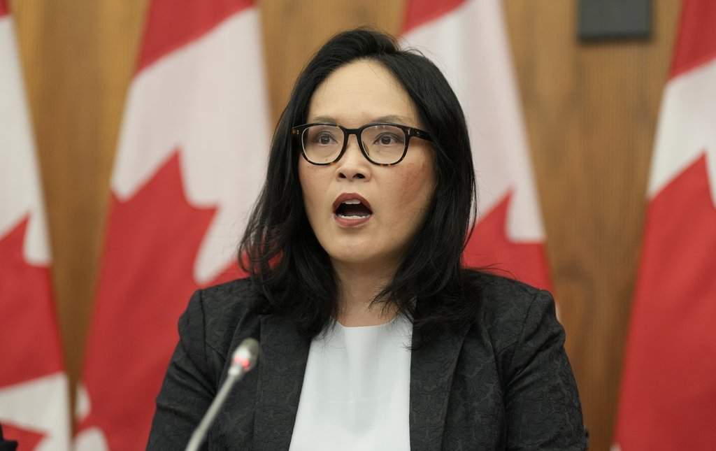 NDP MP for Vancouver East Jenny Kwan speaks at a news conference in Ottawa, on Thursday, Sept. 4, 2025. THE CANADIAN PRESS/Adrian Wyld.