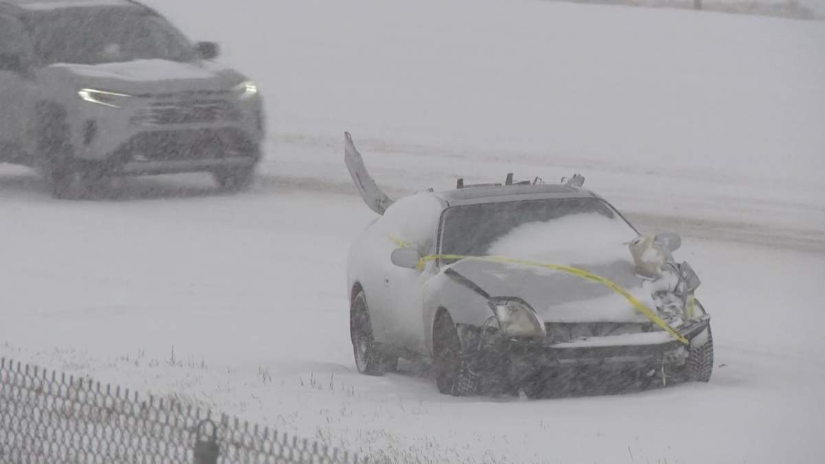 Calgary police and paramedics were forced to respond to dozens of accidents on Wednesday morning after many motorists were caught off guard by the sudden spring snowstorm.