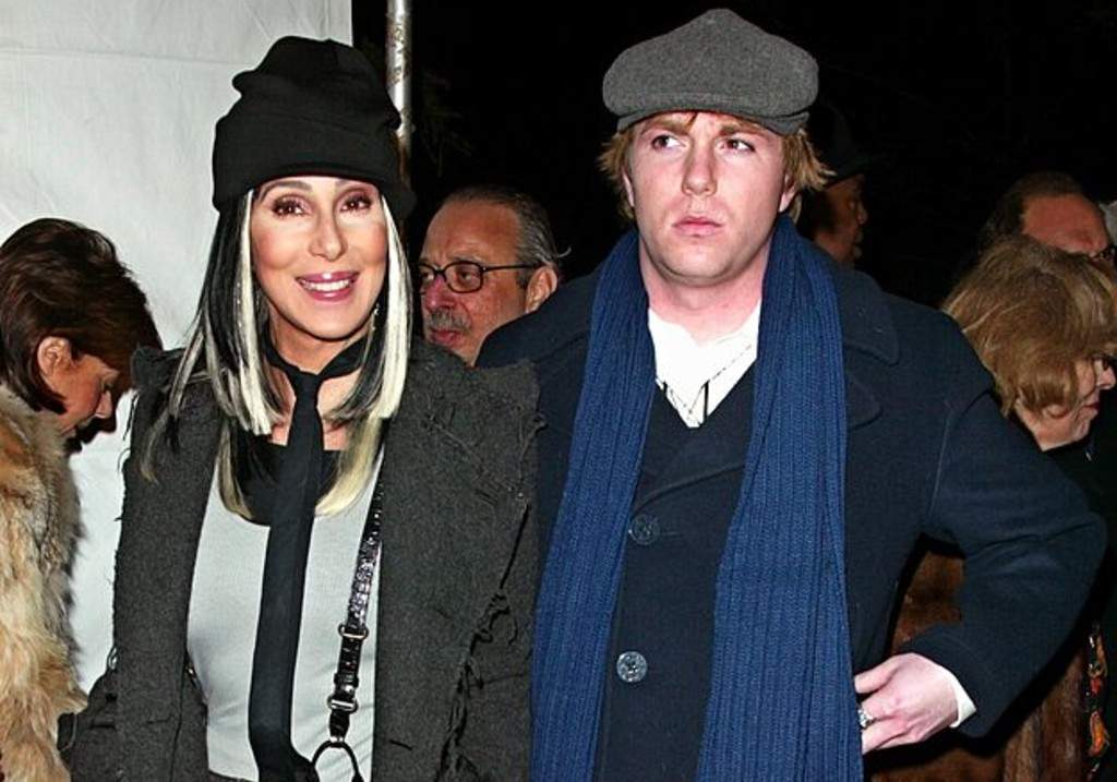Cher and her son Elijah Blue Allman at the 'Stuck on You' premiere in New York City on December 3, 2003.