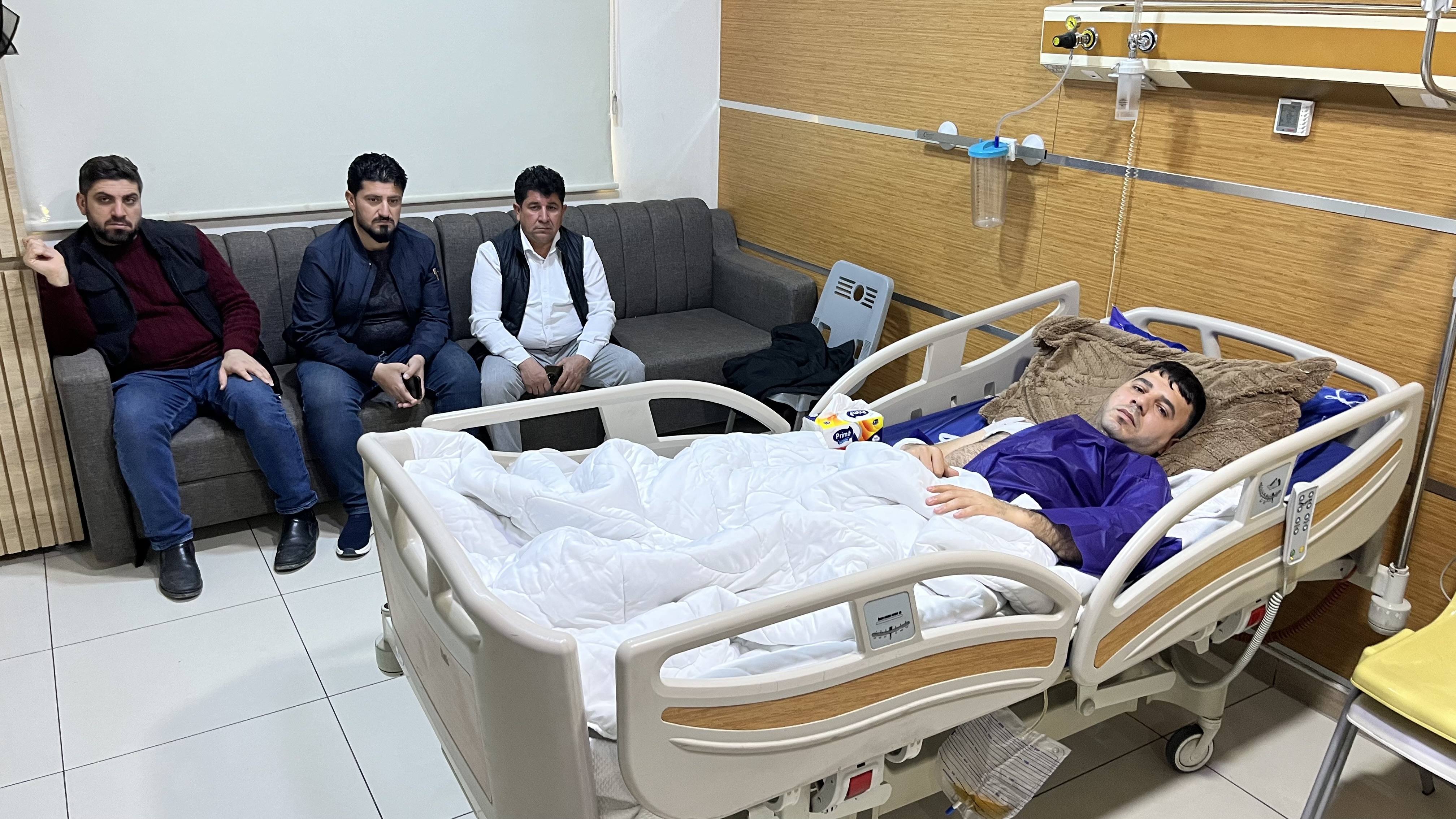 Nazim Hamad Kanabi was injured in a drone strike on Saturday in Erbil, Iraq, March 9, 2026.