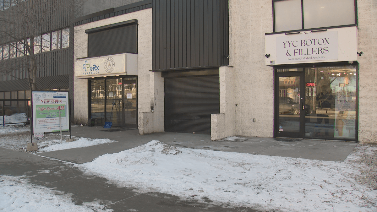 Exterior of two Calgary businesses