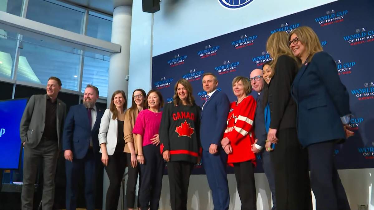 Details of Calgary and Edmonton's plans to host the 2028 World Cup of Hockey were announced during a press conference in the Alberta capital on Monday.