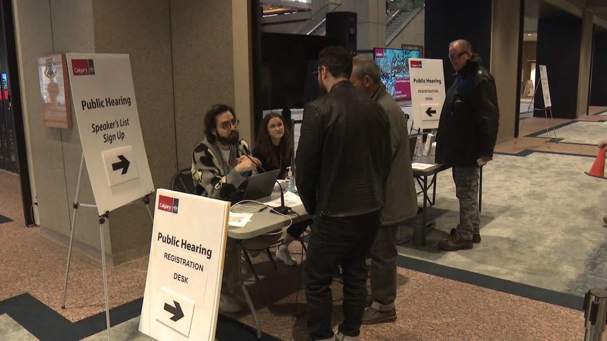 The city of Calgary says more than 350 people have signed up to speak at a public hearing on a proposal to repeal the city's citywide blanket rezoning policy, and that number could grow.