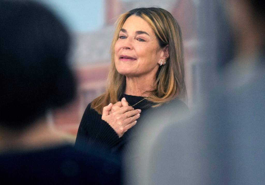 Savannah Guthrie visits the Today show at Rockefeller Plaza in New York on Thursday, March 5, 2026.