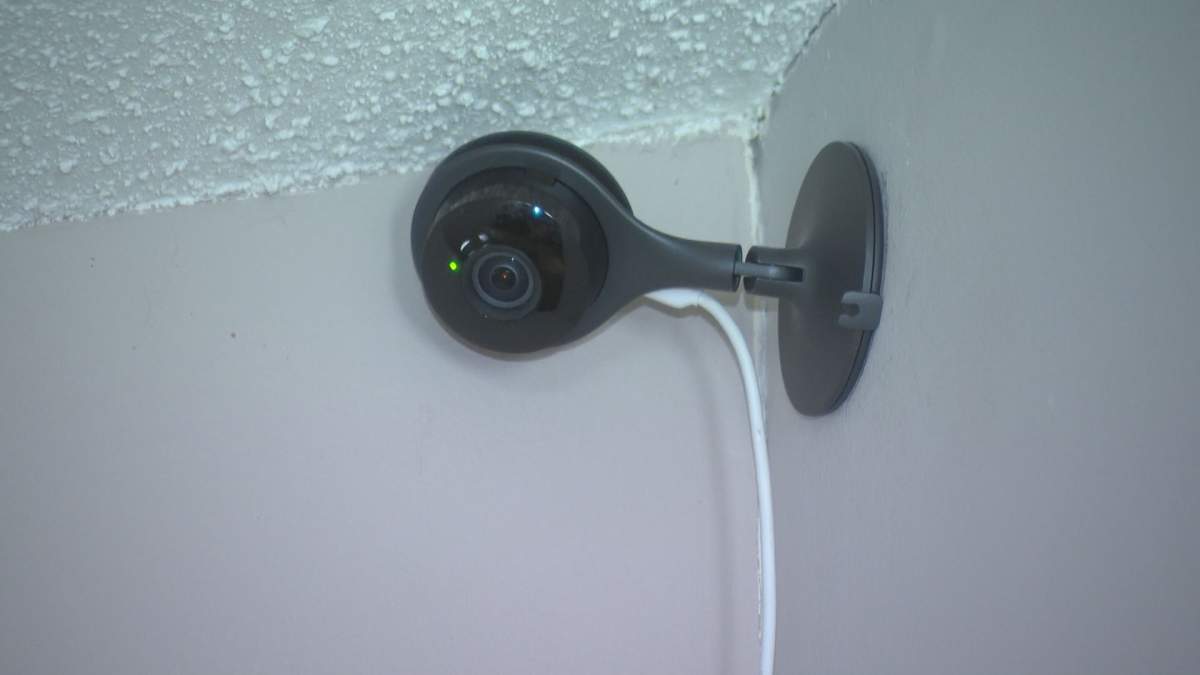 The security camera in John Giardino’s home.